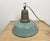 Industrial Petrol Enamel Factory Ceiling Lamp with Cast Iron Top, 1960s For Sale - Image 12 of 14