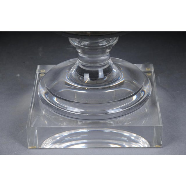 Hollywood Regency Style Acrylic Gold Goblet Vase For Sale - Image 6 of 12