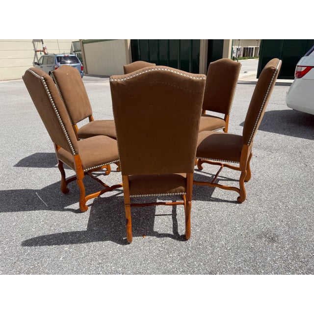 2000 - 2009 Ralph Lauren Dining Chairs With Nail Heads - Set of 6 For Sale - Image 5 of 9
