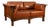 Crafters and Weavers Arts and Crafts Craftsman Crofter Style Love Seat in Russet Brown Leather For Sale