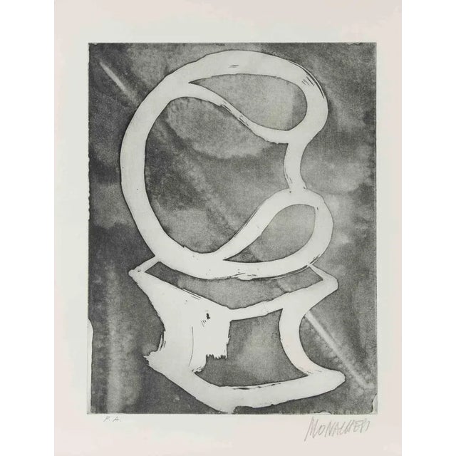 Modern Sante Monachesi, Sculpture, Etching, 1970s For Sale - Image 3 of 3