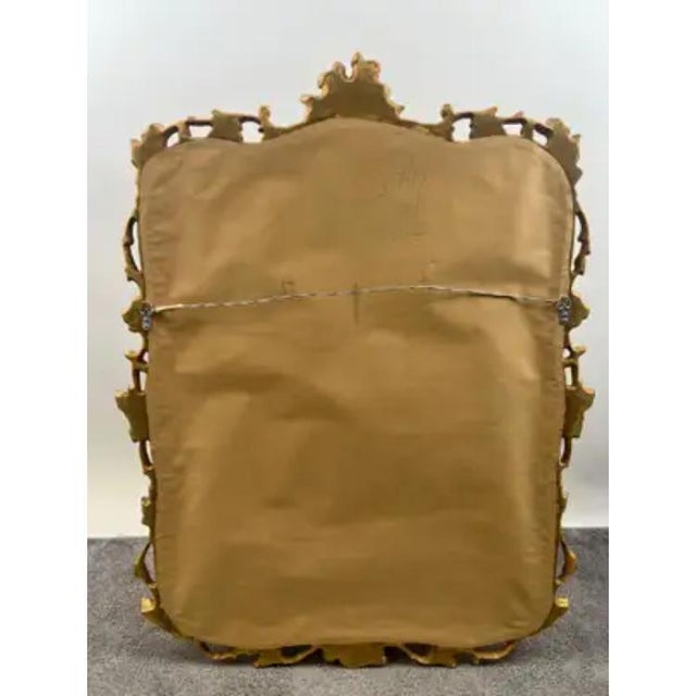 Gold Hollywood Regency Style Maitland Smith Gilt Oak Leaves Rectangular Wall Mirror For Sale - Image 8 of 8