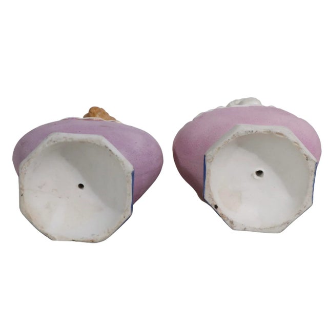 Victorian 2 German Porcelain Bust Figurines C. 19th C For Sale - Image 3 of 10