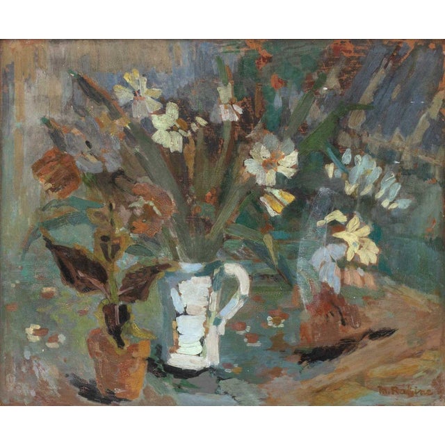 Martha Rakine (Canadian/Swiss, 1904-1996), Floral Still Life Scene, Oil on Panel, signed lower right, wood frame. Image:...