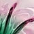 Murano Style Sommerso Art Glass Ruffled Centerpiece Bowl Pink Green 20" For Sale - Image 13 of 17