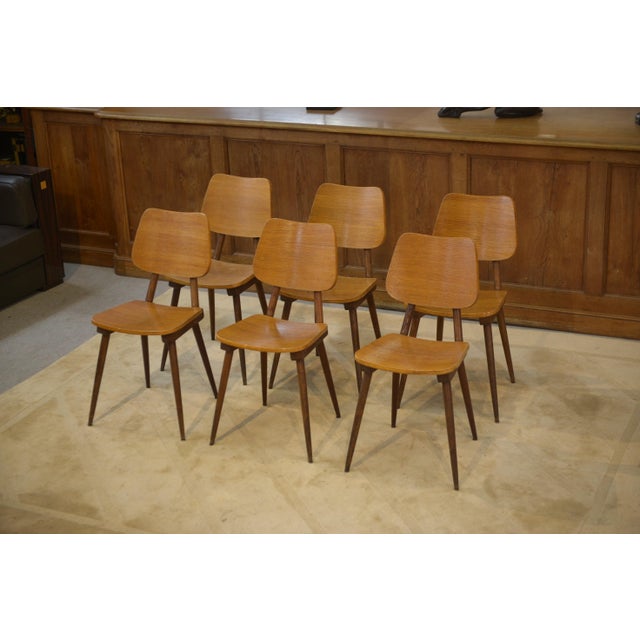 Vintage Chairs in Oak, 1960s, Set of 6 For Sale - Image 13 of 13