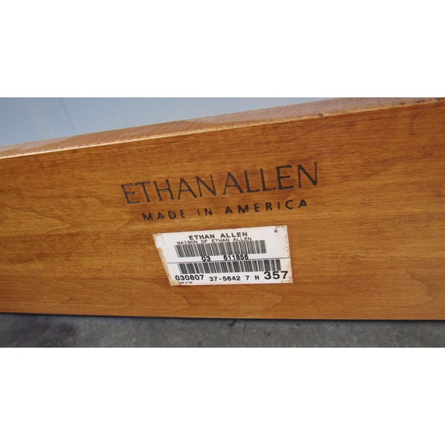 Ethan Allen 1980s Ethan Allen Cherry California King Bed Sleigh Designer For Sale - Image 4 of 6