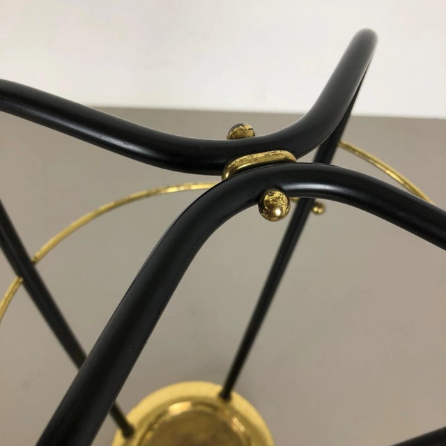 Mid-Century German Hollywood Regency Metal Brass Umbrella Stand, 1950s For Sale - Image 10 of 14