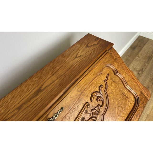 Vintage French Style Secretaire in Oak For Sale - Image 17 of 18
