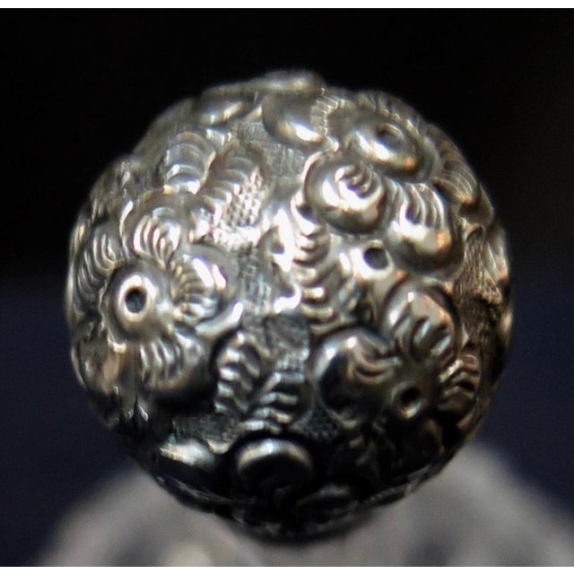 Vintage Antique British Sterling & Crystal Miniature Scent Bottle For Sale - Image 4 of 8