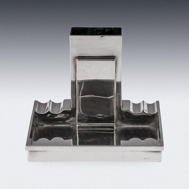 Silver Cigar Ashtray with Match Striker, 1960s For Sale - Image 6 of 13