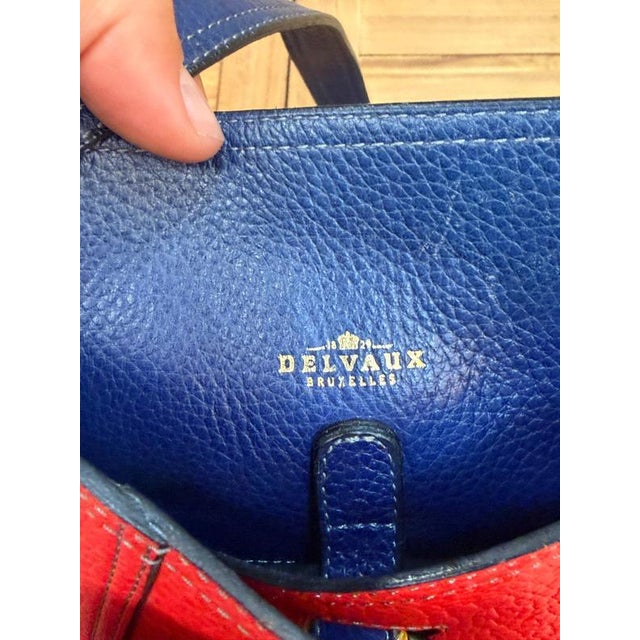 Leather Canvas Faust Handbag from Delvaux For Sale - Image 9 of 12