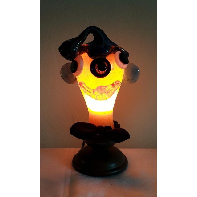 1980s Vintage Sculptural Table Lamp in Colored Glass from Joska Crystal, 1980s For Sale - Image 5 of 9