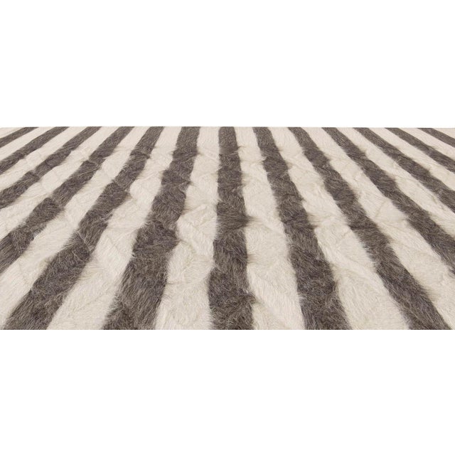 Modern Taurus Collection Modern Striped Goat Hair Rug by Doris Leslie Blau For Sale - Image 3 of 8