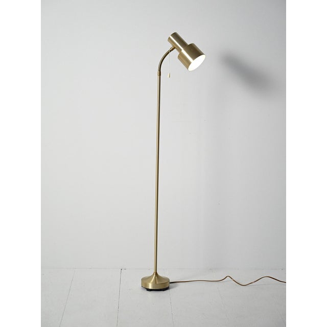 Scandinavian Golden Floor Lamp, 1960s For Sale - Image 9 of 9