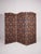 This exquisite three-panel folding screen serves as a monumental statement piece, showcasing a luxurious damask-patterned...