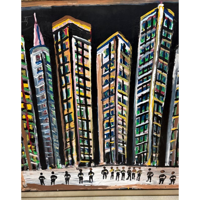 Jimmy Lee Sudduth, (1910–2007) “Untitled (Evening Cityscape, New Orleans)” For Sale - Image 14 of 18