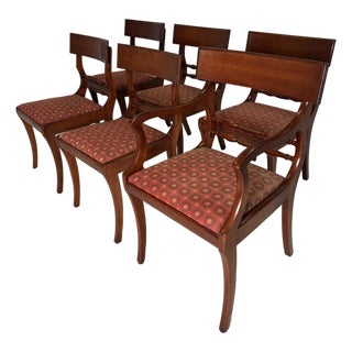 Early 20th Century Klismos Style Dining Chairs - Set of 6 For Sale