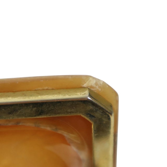 Vintage Italian Jewelry Box in Alabaster with Gold Lions Paws, 1960s For Sale - Image 12 of 13