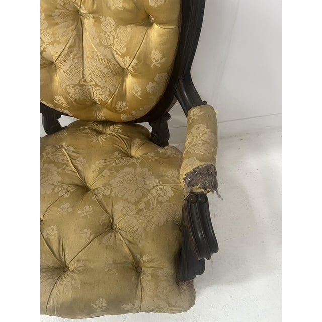 20th Century Napoleon III Louis XV Armchairs in Pearwood, Set of 2 For Sale - Image 4 of 15