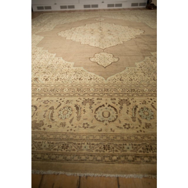 Antique Fine Distressed Tabriz Carpet - 10'2" x 13'4" For Sale - Image 9 of 16