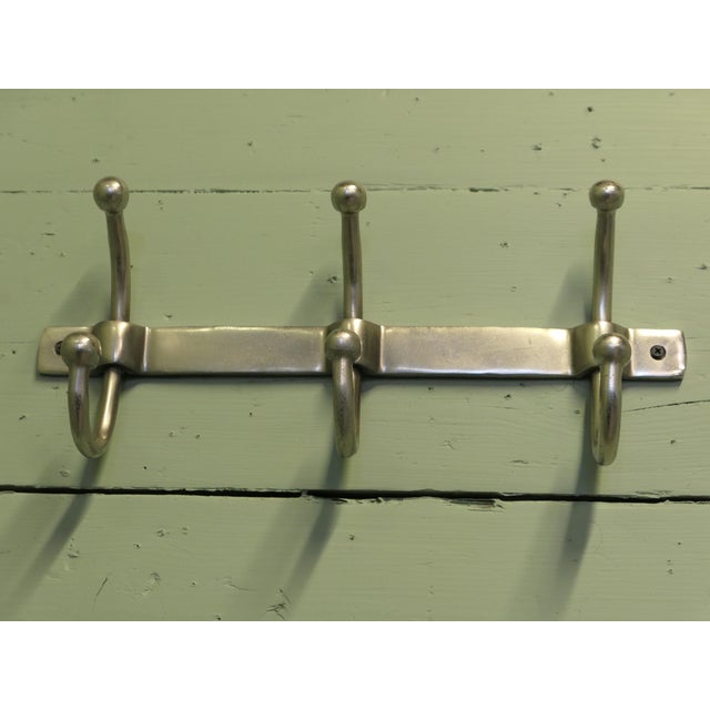 Chrome Cloakroom Coat Rack with 3 Double Swan Neck Hooks, 1960 For Sale - Image 4 of 8