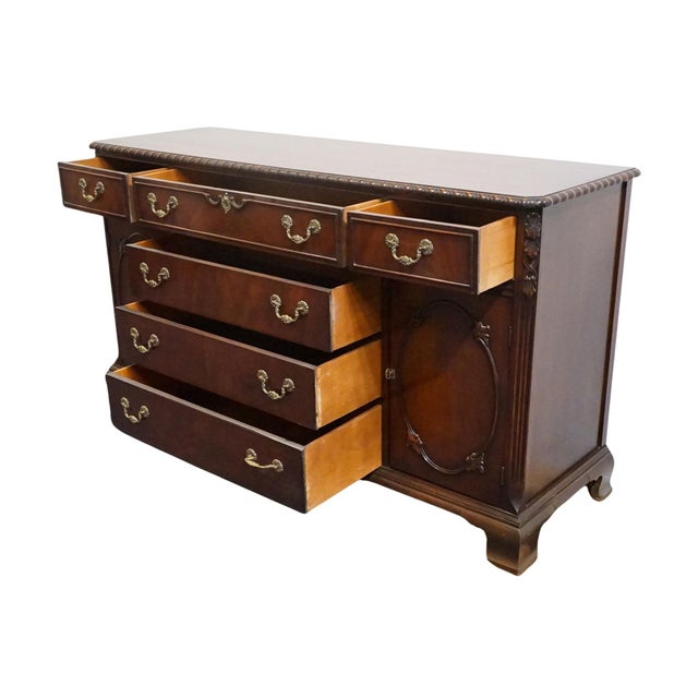 Bernhardt Furniture Solid Mahogany Traditional Federal Style 63" Buffet For Sale - Image 9 of 16