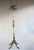 Italian Ornate Antique Brass & Onyx Square Marble Coat Hat Rack Hall Tree Stand For Sale - Image 9 of 14