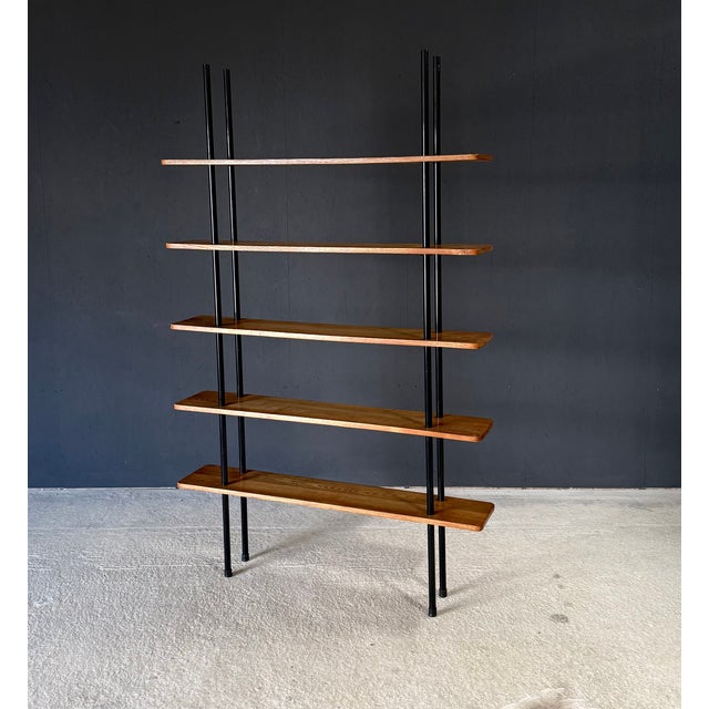 Mid-Century Modern Dutch Stick Shelving Unit by W. Lutjens, Netherlands, 1960s For Sale - Image 4 of 18
