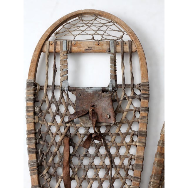 Vintage World War II Usa Military Snowshoes by the Groswold Ski Co. 1945 For Sale - Image 9 of 16