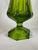 Mid 20th Century Vintage Mid-Century Viking Glass Green Streched Vase With Sticker For Sale - Image 5 of 14