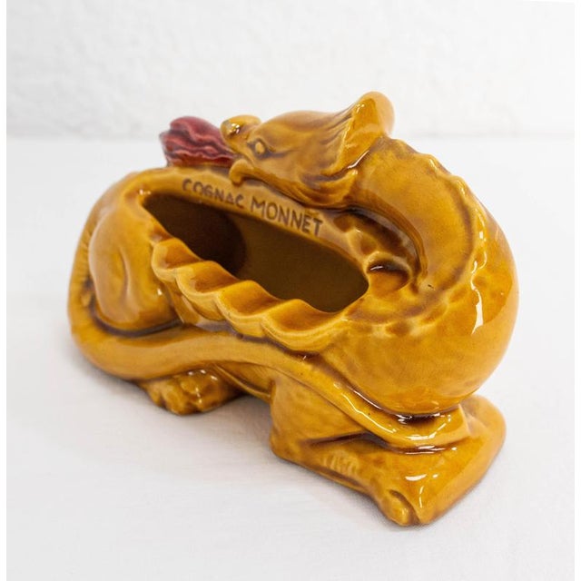 Mid-Century Ashtray with Fire-Dreathing Salamander from Cognac Monnet, 1970s For Sale - Image 4 of 11