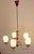1970s Vintage Chandelier with Brass and Cream-Colored Glass Shades, 1970s For Sale - Image 5 of 7