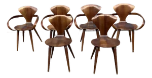 Mid Century Set of 6 Pretzel Dining Chairs