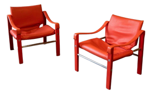 Safari Lounge Chairs by Maurice Burke, Set of 2