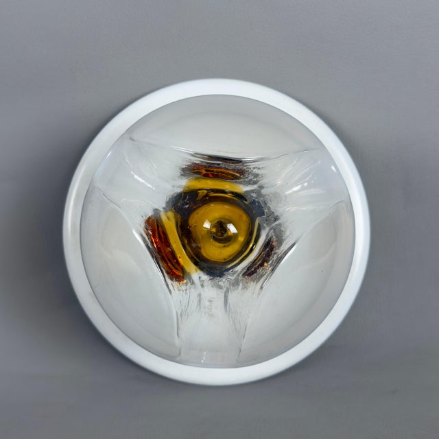 Space Age Murano Glass Sphere Ceiling Lamp from Mazzega, 1970s For Sale - Image 4 of 12