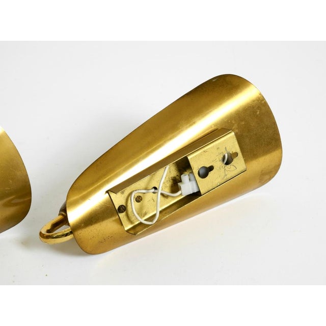 Mid-Century Modern Swedish Brass Wall Lamps, 1950s, Set of 2 For Sale - Image 12 of 13