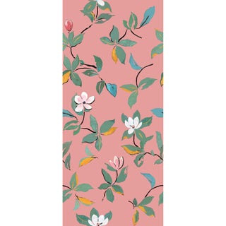 Large Scale, Magnolias Wallpaper by Paule Marrot in Pink For Sale