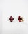 Metal Mid 20th Century Pink Tourmaline Beads and Diamond Cluster Earrings in 18k Yellow Gold - 2 Pieces For Sale - Image 7 of 8