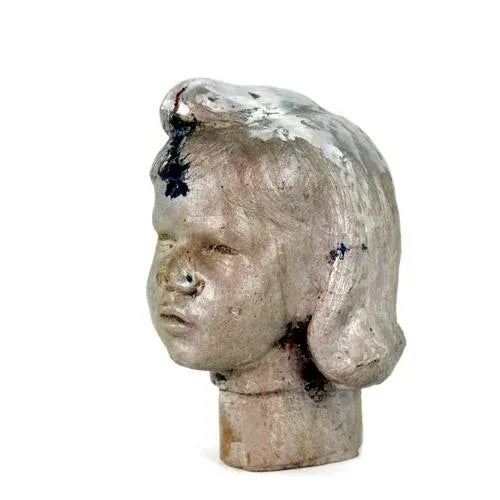 Early 20th Century Aluminium Sculpture of a Head For Sale - Image 5 of 7