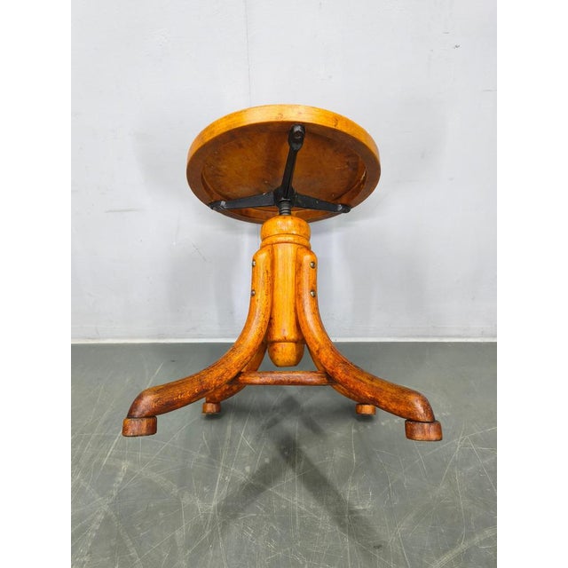 Bentwood Swivel Piano Stool from Thonet, Former Czechoslovakia, 1930s For Sale - Image 10 of 12