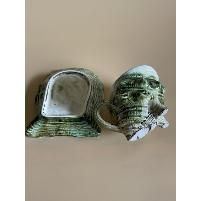 Brutalist Glazed Ceramic Shell Coffee Service for 6, Japan, 1950, Set of 15 For Sale - Image 13 of 18