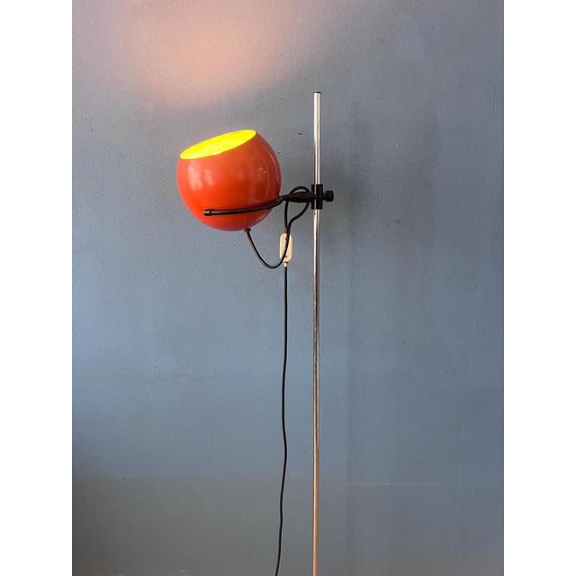 Mid-Century Orange Eyeball Floor Lamp For Sale - Image 12 of 12