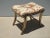 1970s Vintage French Country Floral Vanity Bench W Silver Gilt Base #2 For Sale - Image 5 of 12