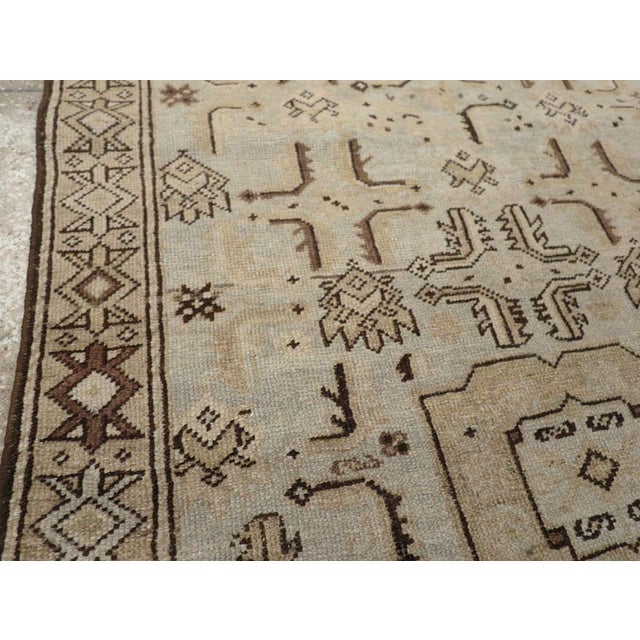 Rustic Galerie Shabab Collection Mid-20th Century Persian Malayer Throw Rug For Sale - Image 3 of 7