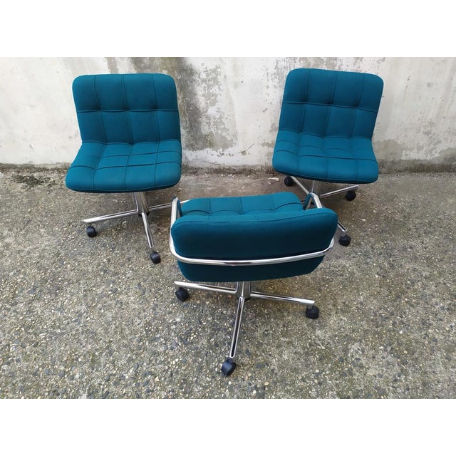 1970s Vintage Airborne Office Chairs, 1970s, Set of 3 For Sale - Image 5 of 18