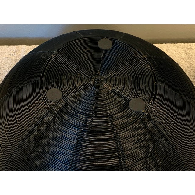Black Vintage Modern Black Metal 15.5” Wire Fruit Bowl Basket For Sale - Image 8 of 8