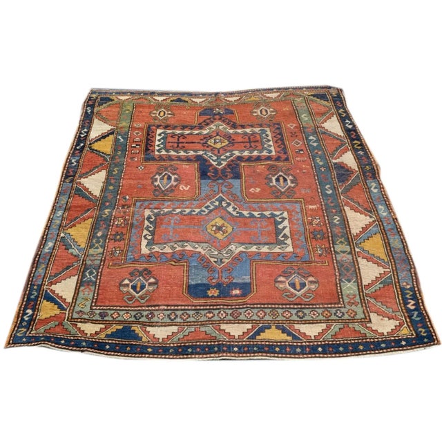 Antique Kazak Rug 5'3'' x 7'2'' For Sale - Image 10 of 11