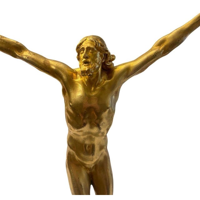 A finely modeled gilt bronze Corpus Christi, after a celebrated model attributed to Antonio Susini, one of the most...