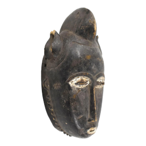 Early 20th Century Yaure Baule Portrait Mask Cote d'Ivoire